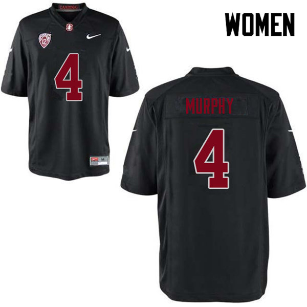 Women #4 Alameen Murphy Stanford Cardinal College Football Jerseys Sale-Black